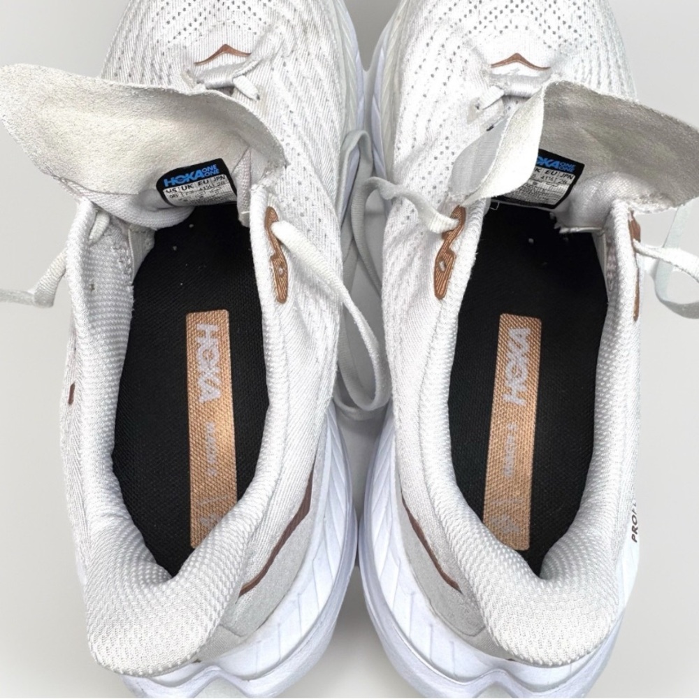 Hoka Mach 5 White Copper Athletic Running Shoe Women’s Size 9 - Picture 11 of 14